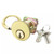 Kenaurd Premium Rim Cylinder - US3 - Polished Brass (SC1)