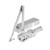DeGuard Hydraulic Door Closer - Back Check Function - PA Bracket/Regular/TopJamb - Adjustable Size 1-6 - Plastic Cover - Satin Nickel - Grade 1