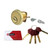 Kenaurd Key Controlled - Rim / Mortise Combo Cylinder - 1-1/8" - US3 - Polished Brass