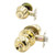 Kenaurd Premium Combo Lockset W/ Double Cylinder Deadblt - Polished Brass (SC1)