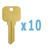 Keyless2Go Schlage SC1 1145 5-Pin Key Blank Brass Neuter Bow Key - 10 PACK