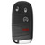 Keyless2Go Dodge, Jeep 4 Button Smart Key (Version 2) M3N-40821302, 68066350AB, 433 MHz - Premium Aftermarket