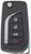 Toyota 4 Button Remote Flip Key GQ4-73T, 315 MHz, Refurbished Recase