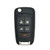 Chevrolet 5 Button Replacement Flip Key Remote Shell, OHT05918179, 22755321, 315 MHz, Standard Aftermarket