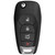 Chevrolet 4 Button Flip Key LXP-T004, 13514135, 433 MHz - Refurbished, Recase