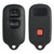 Toyota 3 Button Remote Shell Replacement BAB237131-056, 08191-00922 - Aftermarket