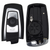 BMW 3 Button Chrome Trim Smart Key Shell Replacement Case YGOHUF5662, YGOHUF5767, KR55WK49863 - Aftermarket