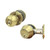 DeGuard Premium Commercial Combo Lockset With Knob And Deadbolt, US3 GOLD, Polished Brass, SC4 Keyway, Grade 2