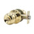 DeGuard Premium Polished Brass Entrance Knob Set Grade 3, KW1 Keyway