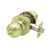 Kenaurd Commercial Door Knob Set  2-3/4" Standard Backset, Polished Brass, Entrance, Grade 2