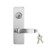 Kenaurd Trim Lever Handle With Cylinder and Plate Lockset For Exit Devices 26D Satin Chrome, SC Keyway