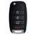 Kia 4 Button Remote Flip Key for Canada Models OSLOKA-OKA875T, 95430-A7301, 315 MHz - New OEM