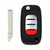 Smart Fortwo, Forfour 4 Button Remote Flip Key CWTWB1G767, 433 MHz - Aftermarket