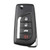 Xhorse Toyota Style 4 Button Universal Remote Flip Key for VVDI Key Tools (Wired) Replacement for XKTO10EN