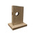 Lock Display with 1 Hole, Natural Wood - Short