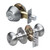 Master Lock Master Lock BCC0615KA4S Biscuit Combo Pack Door Knob & Deadbolt SC1 - Entry - Grade 3 - Satin Nickel Levers