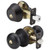 Master Lock Master Lock BCC0612PKA4 Biscuit Combo Pack Door Knob & Deadbolt KW1 - Entry - Grade 3 - Aged Bronze Door Hardware