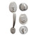 Master Lock Master Lock HDLBC0615KA4 Handleset with Biscuit Style Knob and Single Cylinder Deadbolt KW1 - Grade 3 - Satin Nickel Handlesets