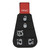 DURASHELL 6 Button Replacement Pad for New Style POD Keys Chrysler / Dodge IYZ-C01C Keyless2Go