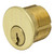 GMS Mortise Cylinder 5-Pin Schlage C Polished Brass Keyed-Alike A2 AR Cam