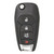 Original Chevrolet Cruze 4 Button Flip Key 13514135 LXP-T004 433MHz - New Remote Head Keys