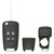 Keyless2Go Keyless2Go SHELL for 5 Button Remote Flip Key FP5 OHT01060512 Keyless2Go