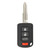 Original Mitsubishi 4 Button MIT3 Remote Key Combo OUCJ166N 6370B945 OEM Hidden