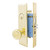 MARKS 7NY10A Mortise Knob Lockset New Yorker - Entrance - 1-1/4 x 8-5/8 - Polished Brass - Left Hand