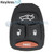 Keyless2Go Replacement 4 Button Pad for Dodge Chrysler Jeep - BIG buttons Shells