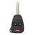 Keyless2Go Keyless2Go 3 Button Remote Head Key Replacement for M3N5WY72XX Keyless2Go