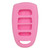 Keyless2Go Replacement Silicone Jacket Keyless Remote Cover HYKIK34 for Kia 4 Button Remote FCC ID: SV3HMTX with Metal Ring - Pink Remote Protectors