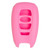 Keyless2Go Replacement Silicone Jacket Keyless Remote Cover SUBRO34 for Subaru 3 Button Proximity Smart Remote Key FCC ID: HYQ14AHC - Pink Auto Accessories