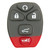Keyless2Go 5 Button Replacement Pad for GM FCC ID: OUC60270 / OUC60221 (5 PACK) Shells