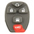 Keyless2Go 5 Button Replacement PAD for GM Vans OUC60270 20970808 - 5 PACK Keyless2Go