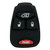 Keyless2Go Replacement 4 Button Pad for Dodge Chrysler Jeep - 5 PACK Keyless2Go