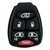 Keyless2Go Replacement 6 Button Pad for Dodge Chrysler Jeep - 5 PACK Shells