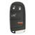 Original Jeep 4-Button Smart Key M3N-40821302 68250341AB 433 MHz, New OEM OEM Hidden