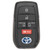 Original Toyota 5 Button Proximity Remote Smart Key HYQ14FBX / 8990H-08020 OEM Hidden