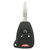 Jeep Mopar 4 Button Remote Head Key Replacement Case with Remote Start Shells