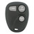 GM 3 Button Remote Case and Pad Replacement Shell with Rear 2x ABO1502T, 16245100-29 - Aftermarket
