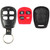 Kia 4 Button Remote Case and Pad Replacement KR55WY8404, OSLOKA-630T, PLNBONTEC-T011, SY55WY8412 - Aftermarket