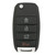 Kia 4 Button Flip Key Replacement Case with White Symbols Shells