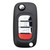 Smart 4 Button Flip Key Case Shells