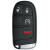 Jeep 4-Button Smart Key M3N-40821302 6BY88DX9AA 433 MHz, Refurbished Recase