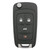 Chevrolet 4 Button Remote Flip Key KR55WK50073, 13586120, 315 MHz - New OEM