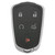 Cadillac 5 Button Smart Key HYQ2EB, 13598538, 433 MHz - Refurbished, Recase