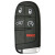 Jeep 5-Button Smart Key M3N-40821302 68143505AC 433 MHz, Refurbished Grade B 194420