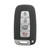 Hyundai, Kia 4 Button Smart Key Shell Replacement Case SY5HMFNA04 with Standard Blade - Aftermarket