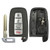 Hyundai, Kia 4 Button Smart Key Shell Replacement Case with HY15 Standard Blade SY5HMFNA04 - Aftermarket