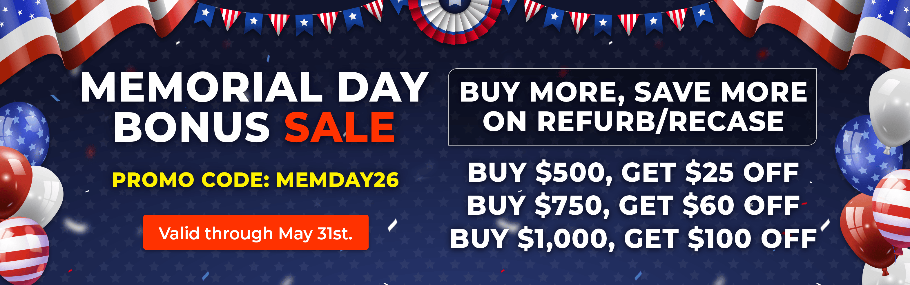 Memorial Day Bonus 2026
